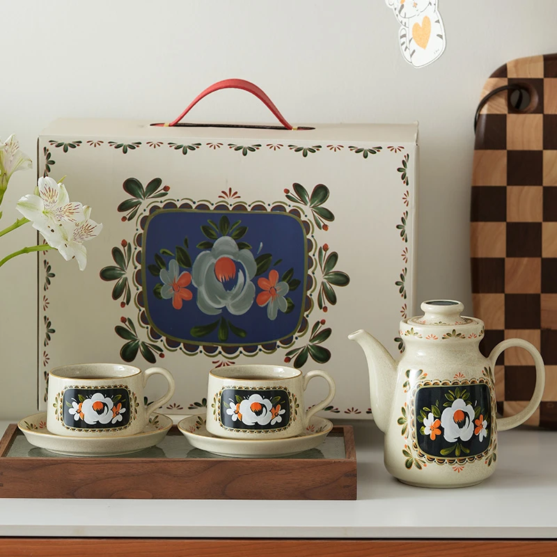 肆月羽棠茶壶陶瓷泡茶壶2025新款高颜值茶壶套装女士花茶茶具精致