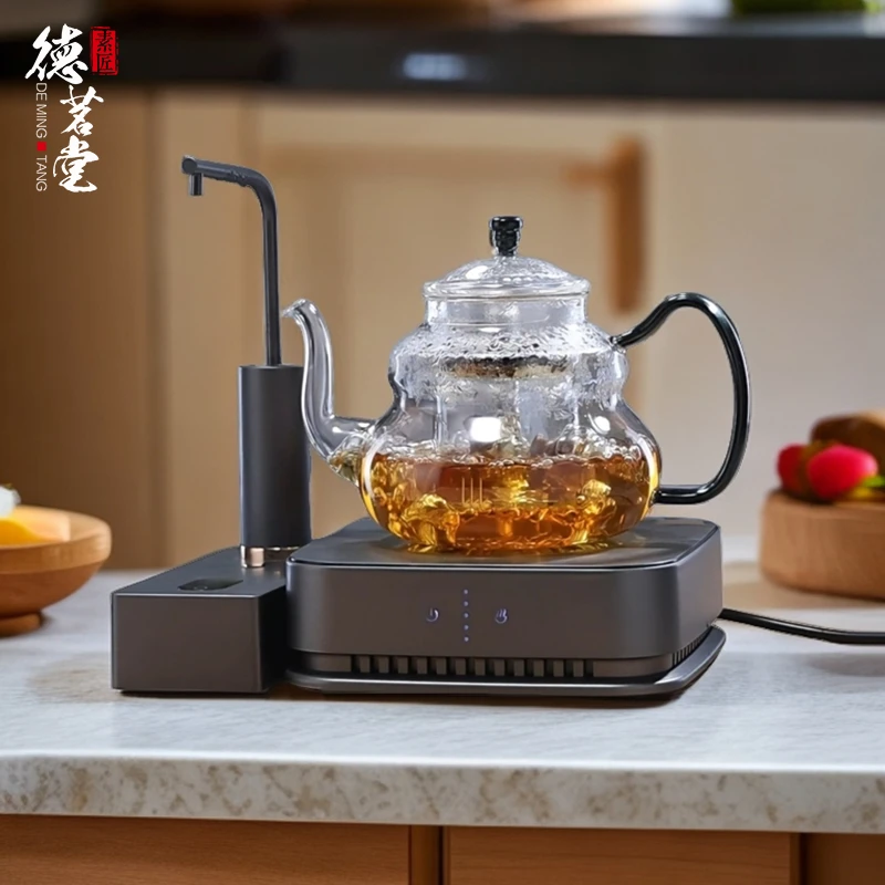德茗堂猫眼二代plus电陶炉福禄壶三合一煮茶器上水器高档家用茶具