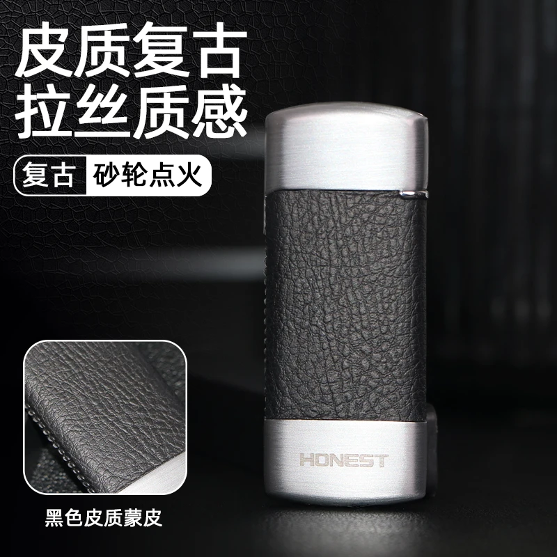 创意超薄便携复古砂轮打火机男士高档礼盒小巧个性送男友礼物网红