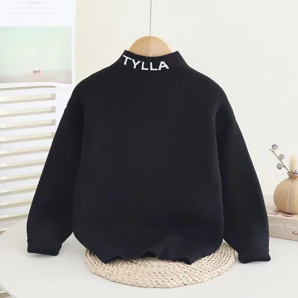 2【2024】男童加厚毛衣秋冬季新品针织衫中大童洋气套头针织打底衫