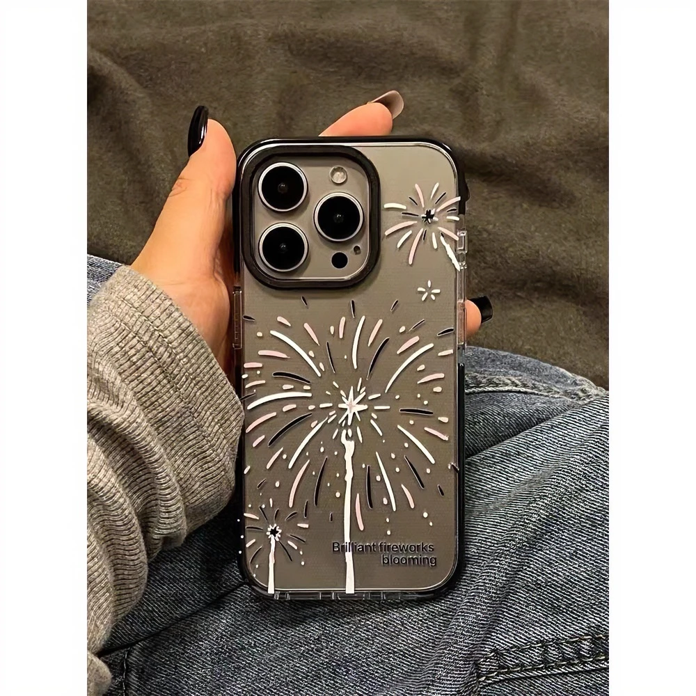 2024新年烟花苹果15promax手机壳/iphone13/12/11潮牌小众