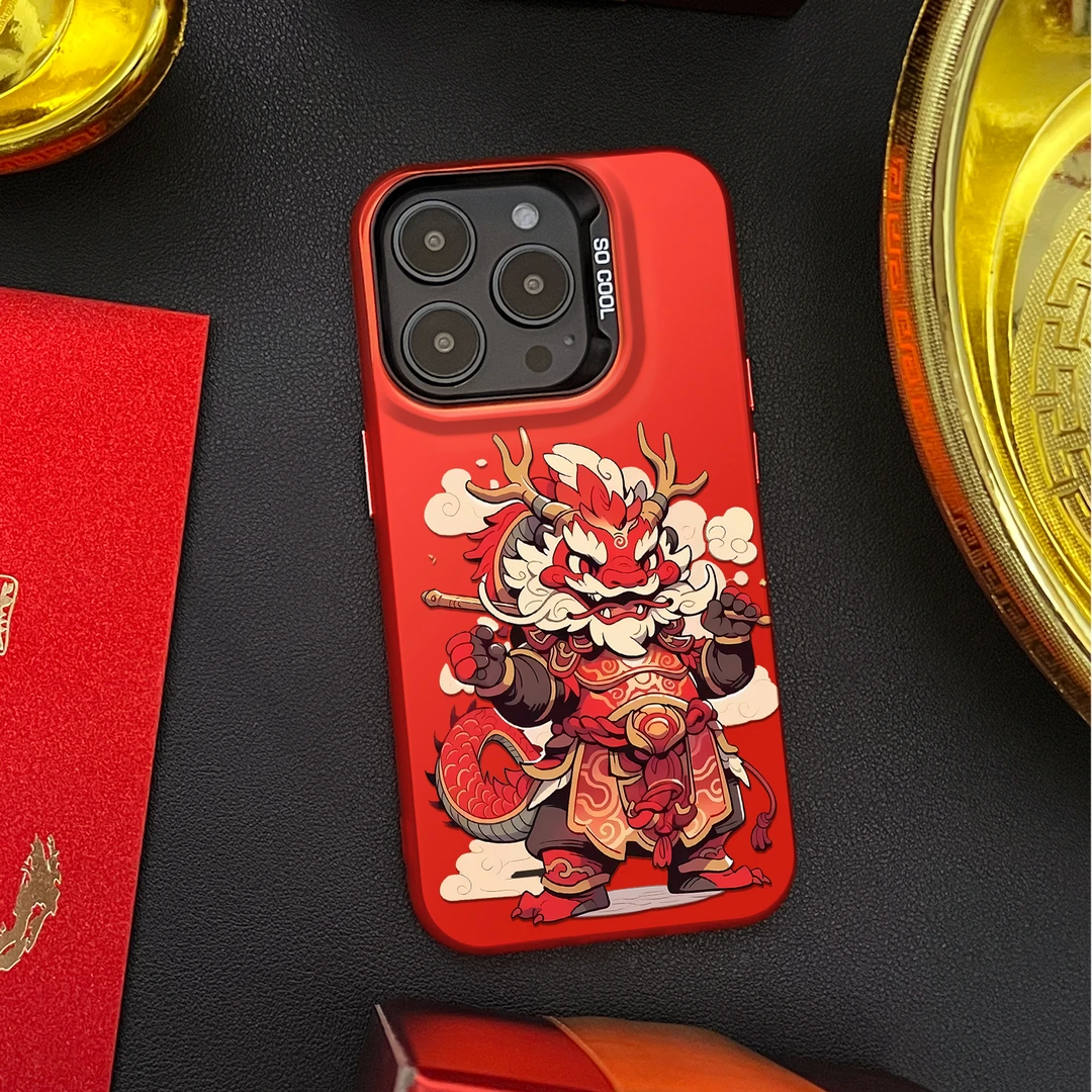 2024新年款龙年苹果15Promax红色iphone14plus/13/12/11/xs手机壳