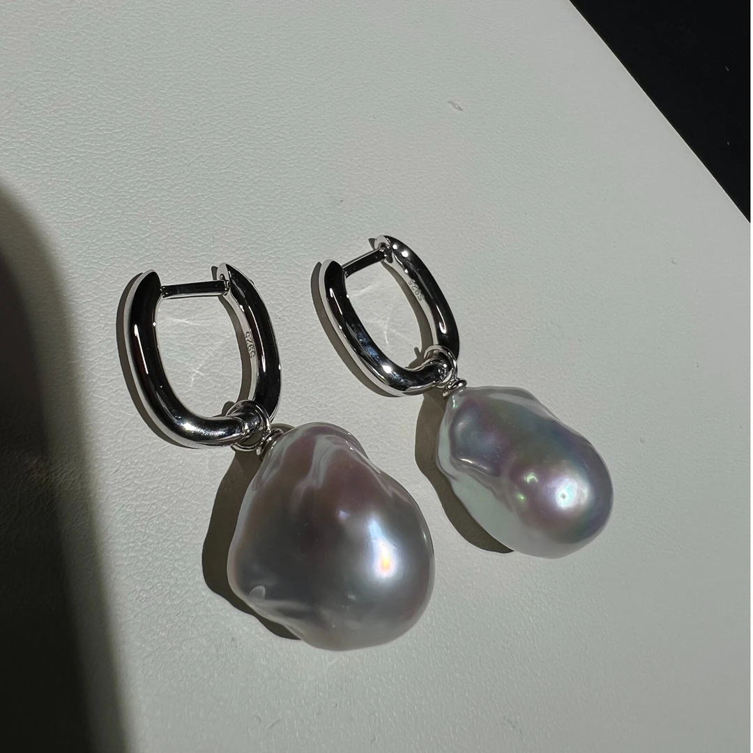 质感强到爆炸，实心S925银耳扣 “蓝血巴洛克”，多样性发货发一件