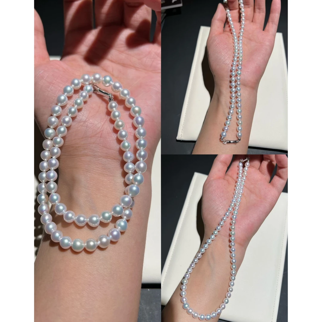 JUNMU极光小圆巴巴洛克珍珠项链S925银竹节扣 多样性发货发一