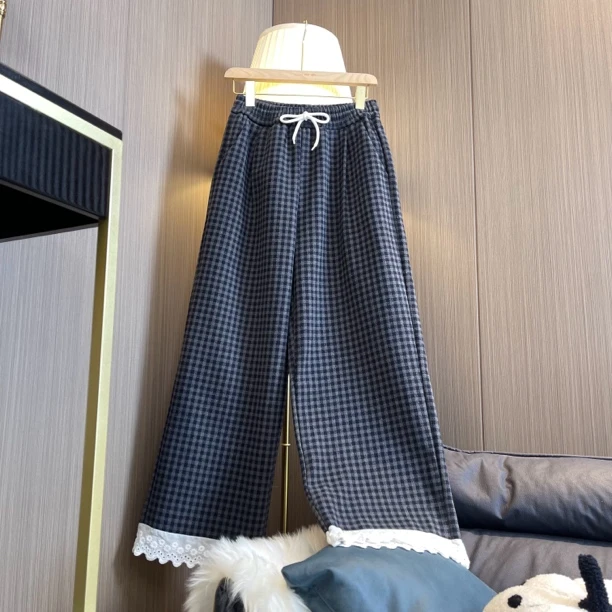 MUMU家【浪漫满屋】百搭款加厚加绒直筒裤