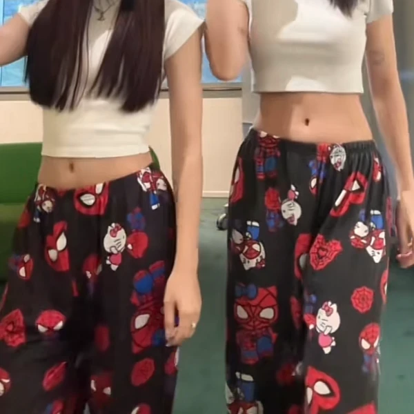 【CELEST】女睡裤外穿法兰绒网红遮肉宽松直筒学生hellokitty睡裤