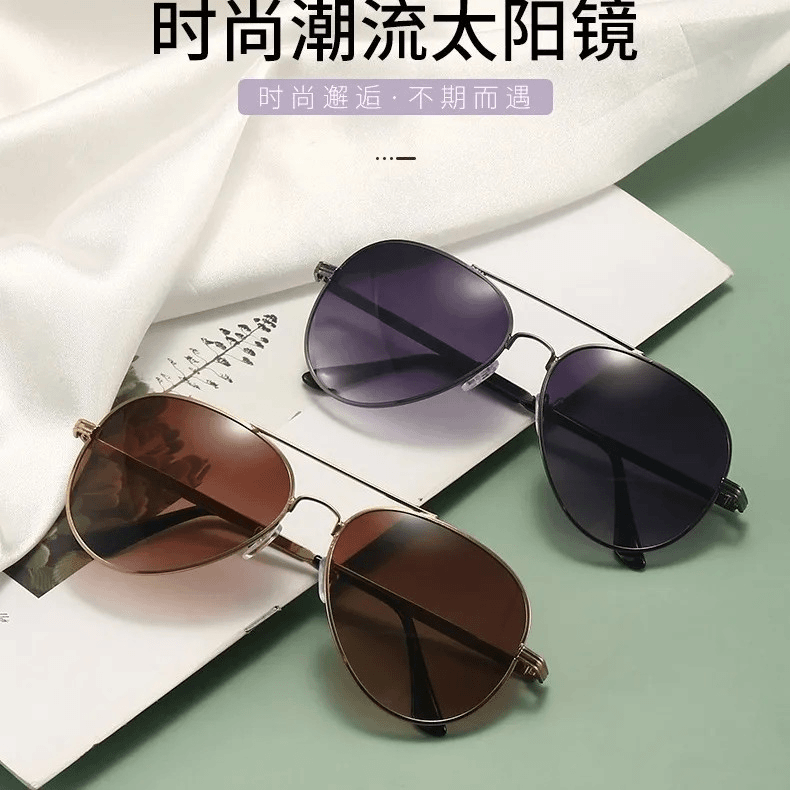 网红时尚变色偏光钓鱼防紫外线蛤蟆镜男士太阳眼镜潮流复古墨镜