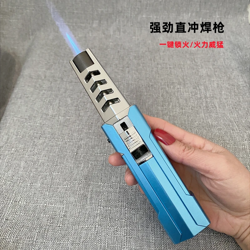 笔式创意喷枪电子打火可充气防风蓝焰焊枪户外烧烤点碳烧猪毛艾灸