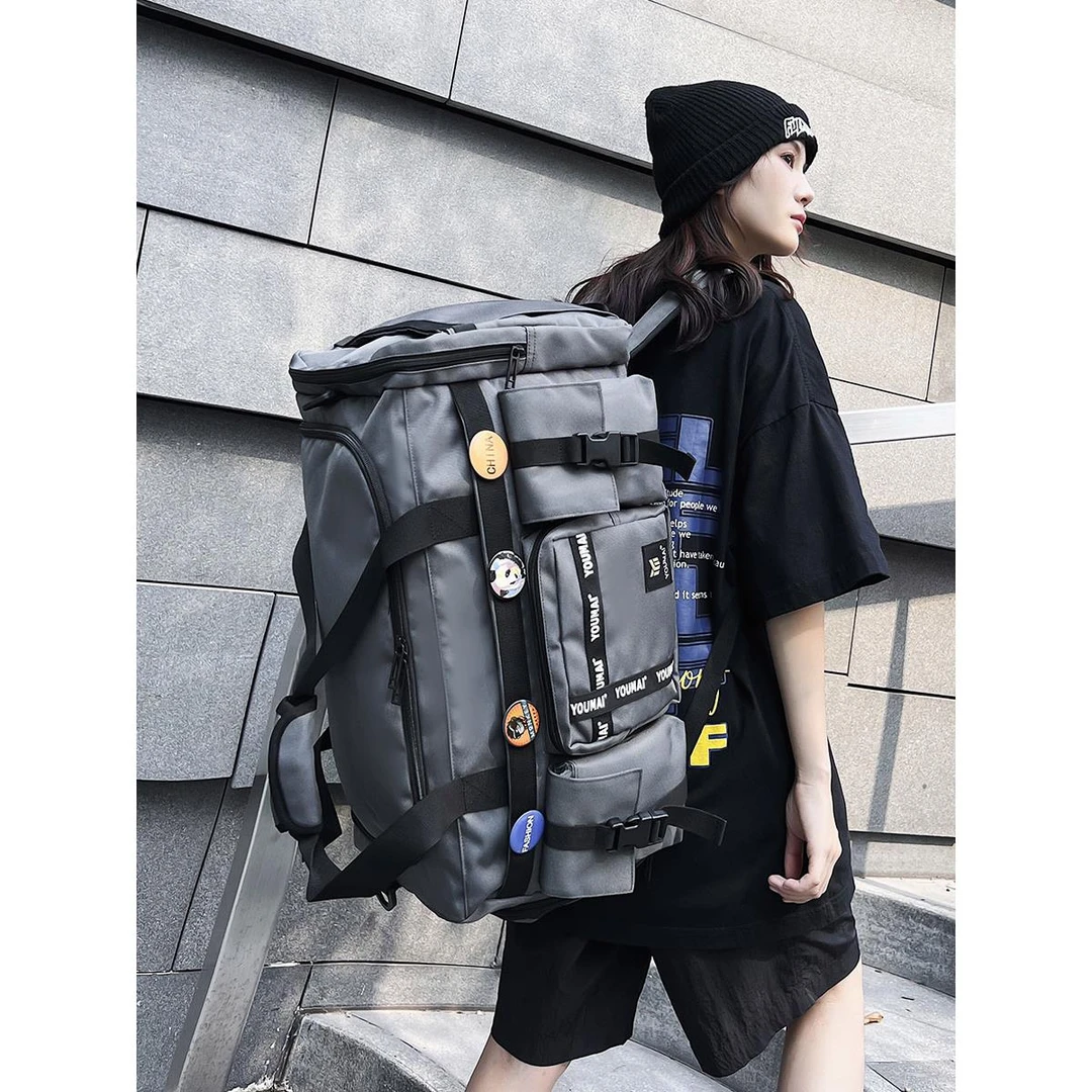 探屿短期旅行大容量女运动背包旅游行李包男手提包单肩健身包