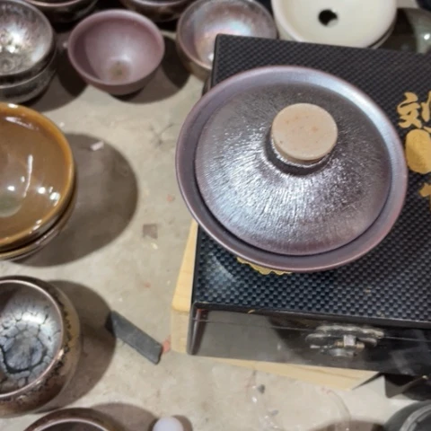 茶盏建阳建盏微瑕盖碗