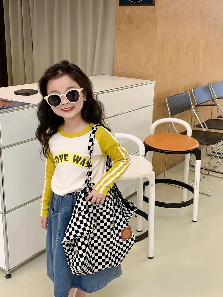 21014儿童女童长袖洋气休闲春秋圆领韩版时尚宝宝