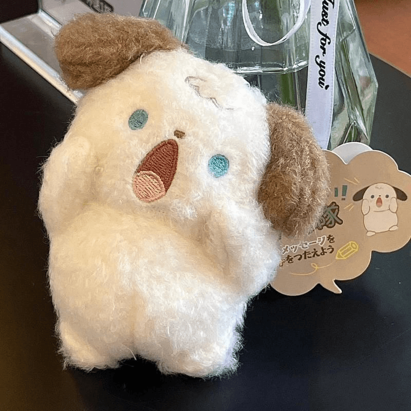 新款可爱呐喊尖叫小狗猫咪毛绒包包挂件挂饰钥匙扣玩偶圣诞礼物