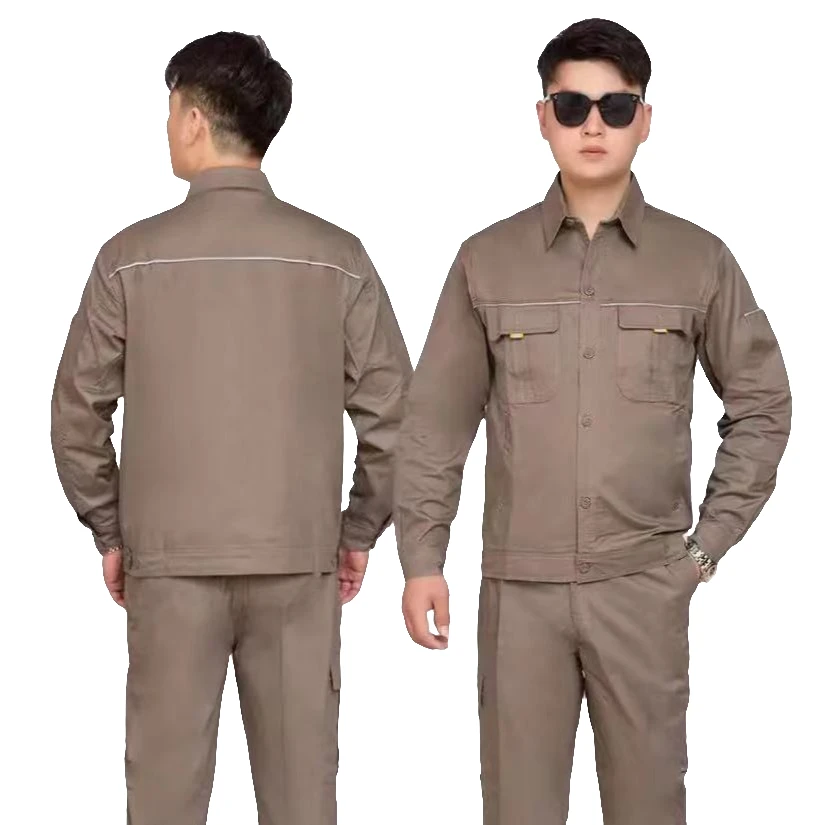 长袖上衣耐磨工地灰色工作服工厂车间工装制服工衣舒适时尚工服