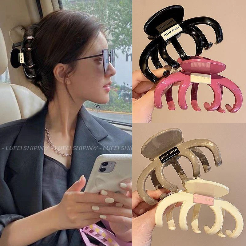 抓夹大号高颜值后脑勺八爪鱼鲨鱼夹韩版新款大号发量多发夹头饰