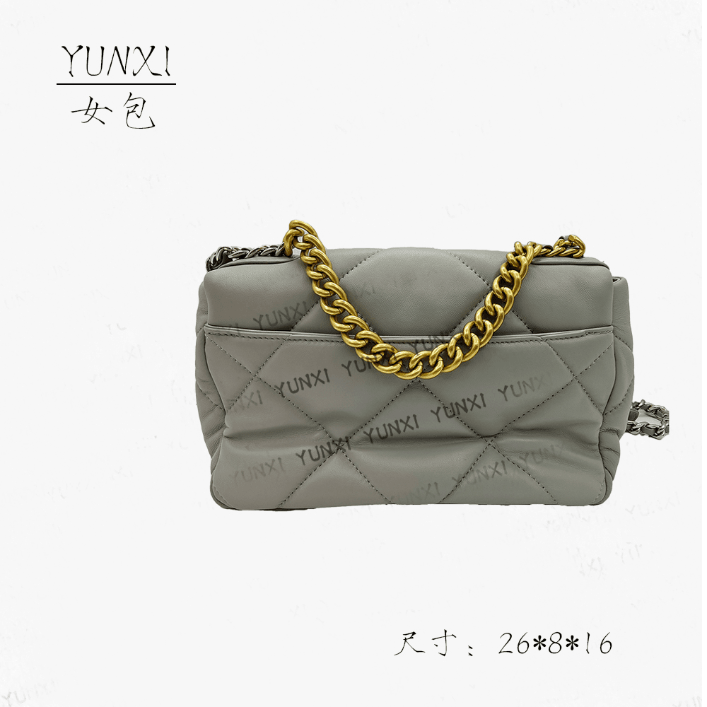 【云溪推荐】MoMo沫沫#3309蓝灰色时尚女士气质斜挎单肩包