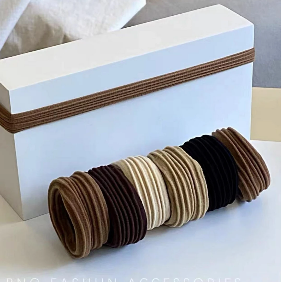 加宽加粗扎高马尾丸子头ins发绳头绳不伤头发