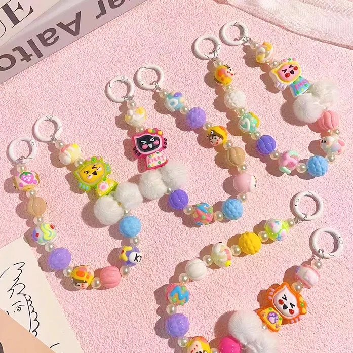 美琼【盲盒对对碰猪猪】精致手工DIY手机单链条