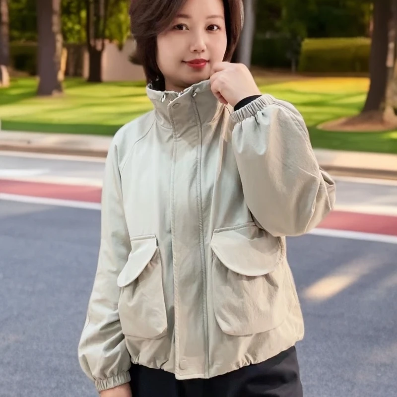 【苗姐衣橱】复古设计感 休闲立领夹克外套6915