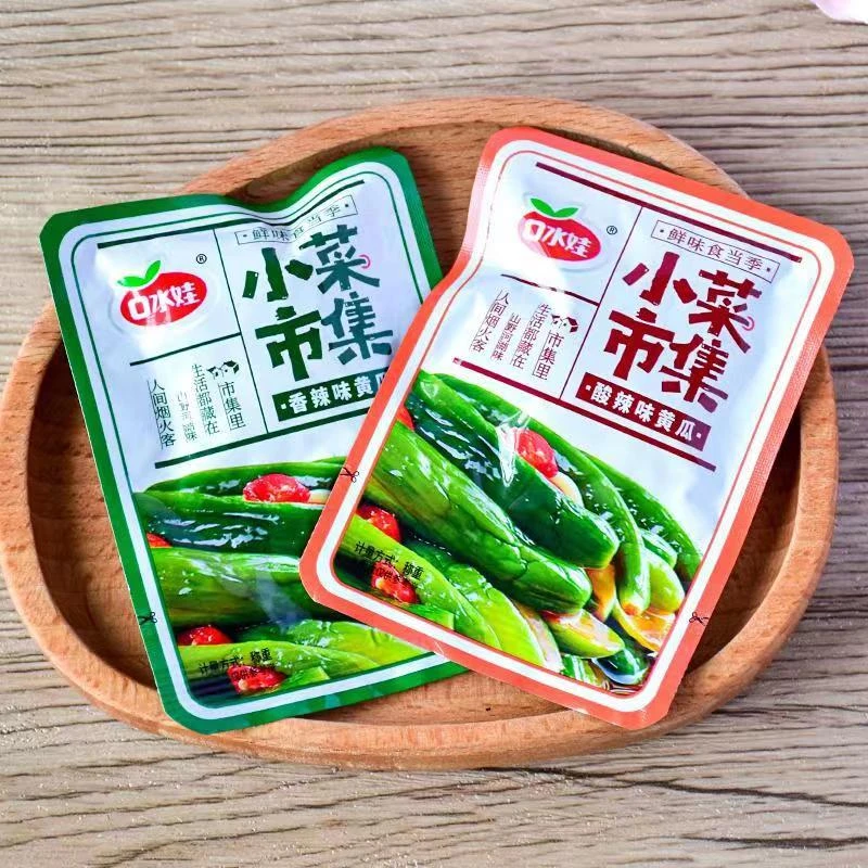 口水娃手工腌制脆爽黄瓜 酱香酸辣下饭小菜