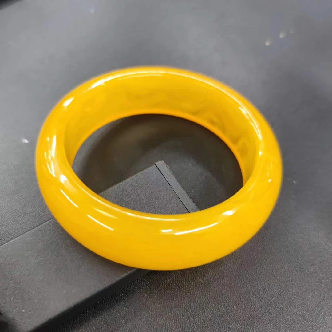 【好运严选】B103牛黄树脂化石手镯 发一
