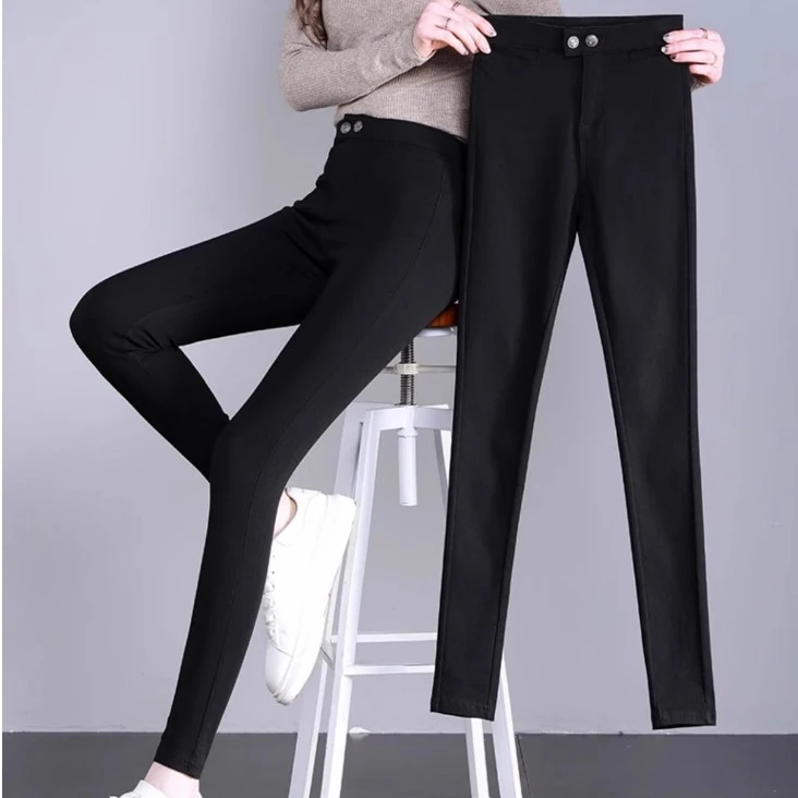 OS014大码1显瘦裤子黑色春夏爆款小脚女裤紧身裤弹力裤外穿