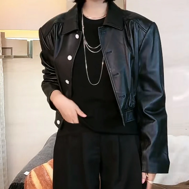 【阿春】I"轻奢全真小皮衣“