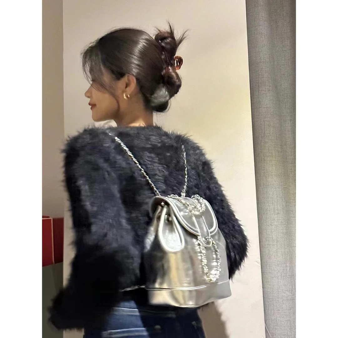 (美琳）托特包百搭网红双肩包欧美时尚质感单双肩时尚小方包设计感