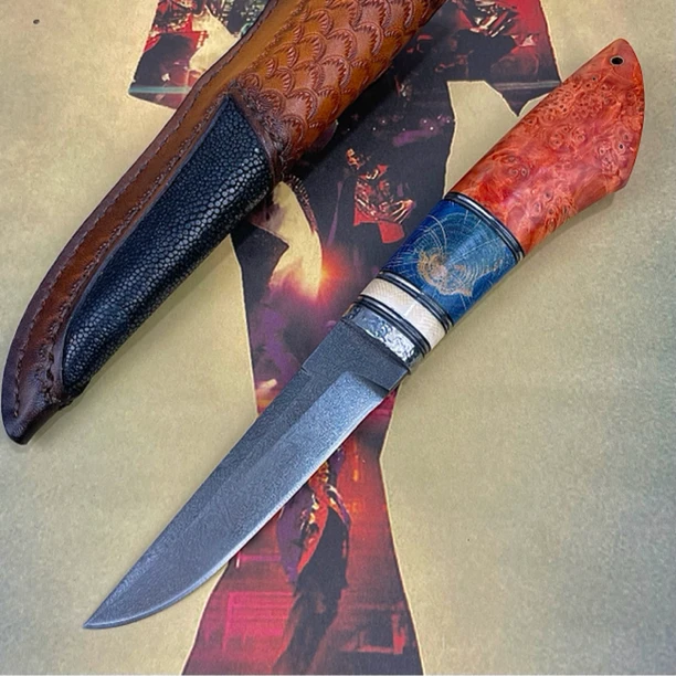 汉唐-乌兹钢高端刀具手工野营露营锋利户外手工艺品