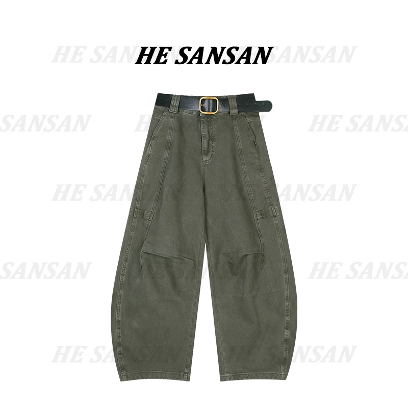 【SANSAN】（配腰带）高腰气质显瘦百搭水洗时尚牛仔裤DY-3499