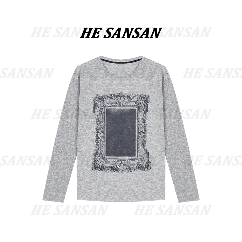 【SANSAN】"画框”气质极简设计款百搭时尚短袖DY-3467