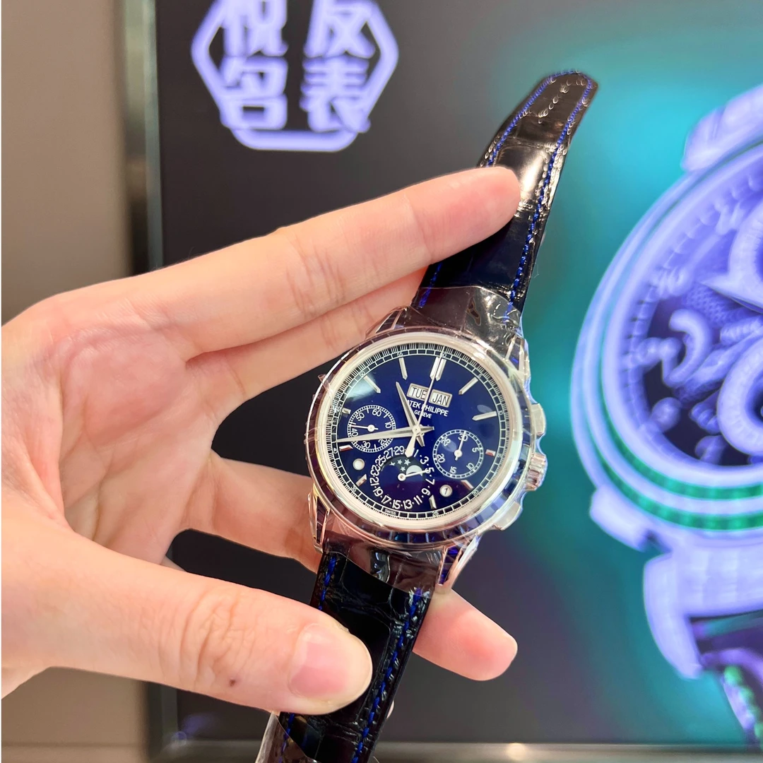 99新 Patek Philippe/百达翡丽 5271p 蓝宝万年历铂金23年全套