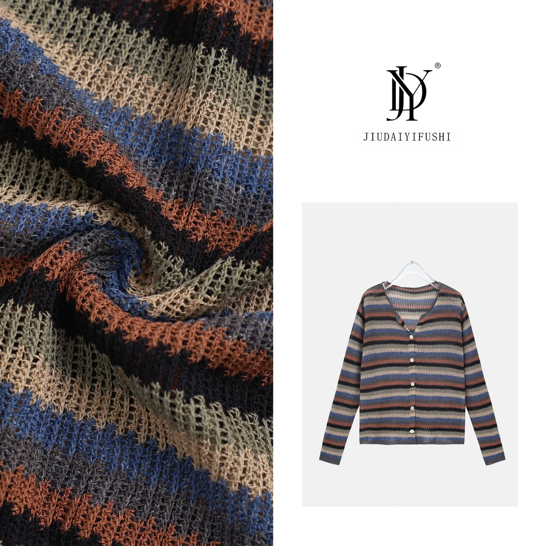 玖黛衣【衣见钟情】秋款时尚百搭条纹针织衫 XSJ32119