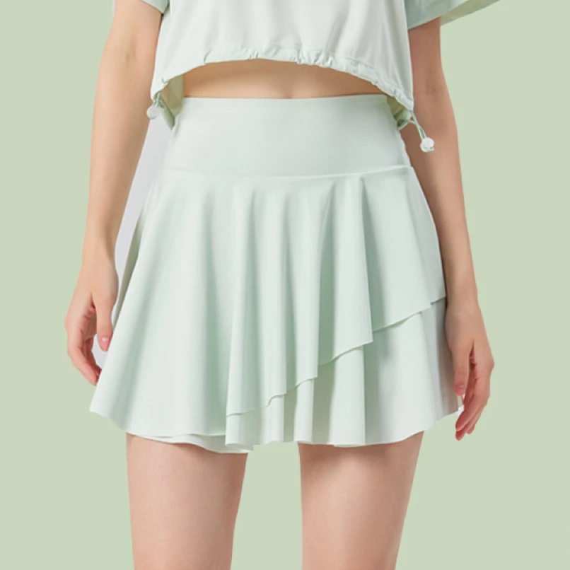 运动短裙高腰百褶羽毛球裙速干透气网球高尔夫壁球