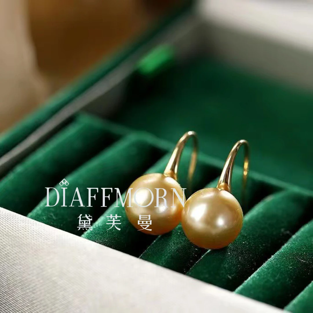 铜合金仿珍珠耳饰 D.F.M〖小高跟〗优雅浪漫12mm珠珠耳钉