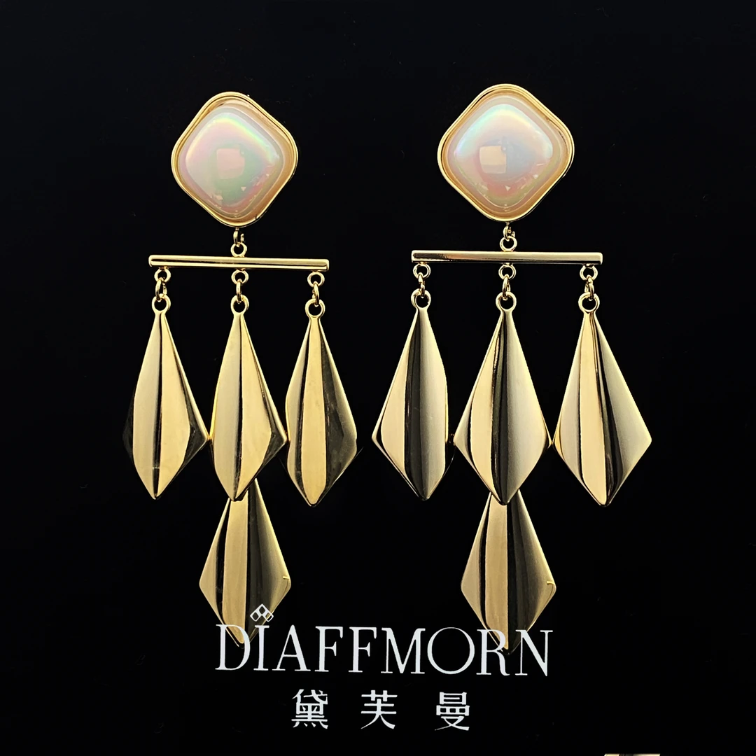 铜合金仿珍珠耳饰 D.F.M〖微凉之夏〗小众设计气质耳环