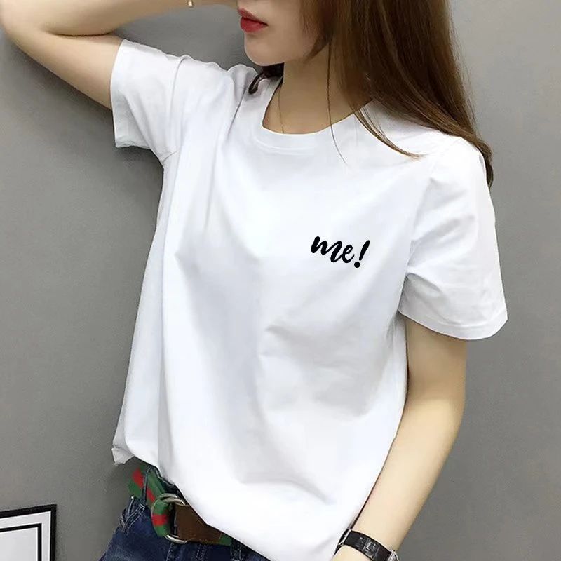 【宠粉福利】me图案夏季新款时尚潮流男女同款圆领宽松短袖T恤