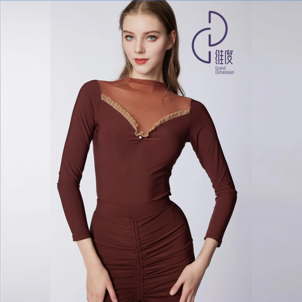 【维度舞服】Y277原创设计摩登蹈服拉丁舞女式上衣华尔兹兹溯源好物