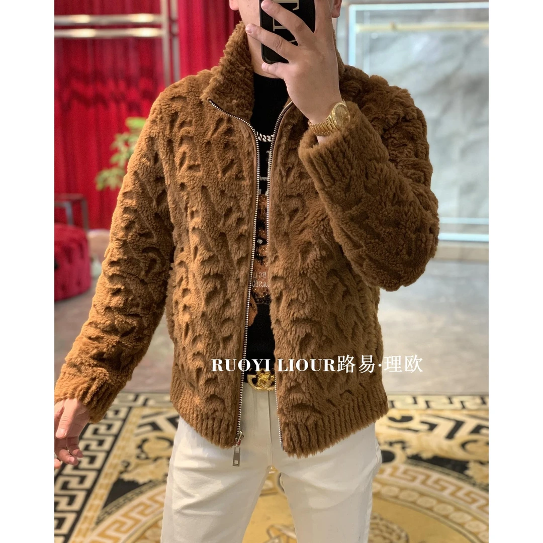 【路易理欧】2023欧货冬季款高品质小香风纯色保暖夹克外套01072