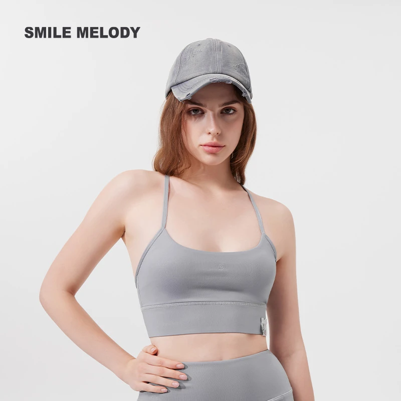 Smile Melody 吊带BRAS中强度美背瑜伽时尚性感紧身运动外穿裸感