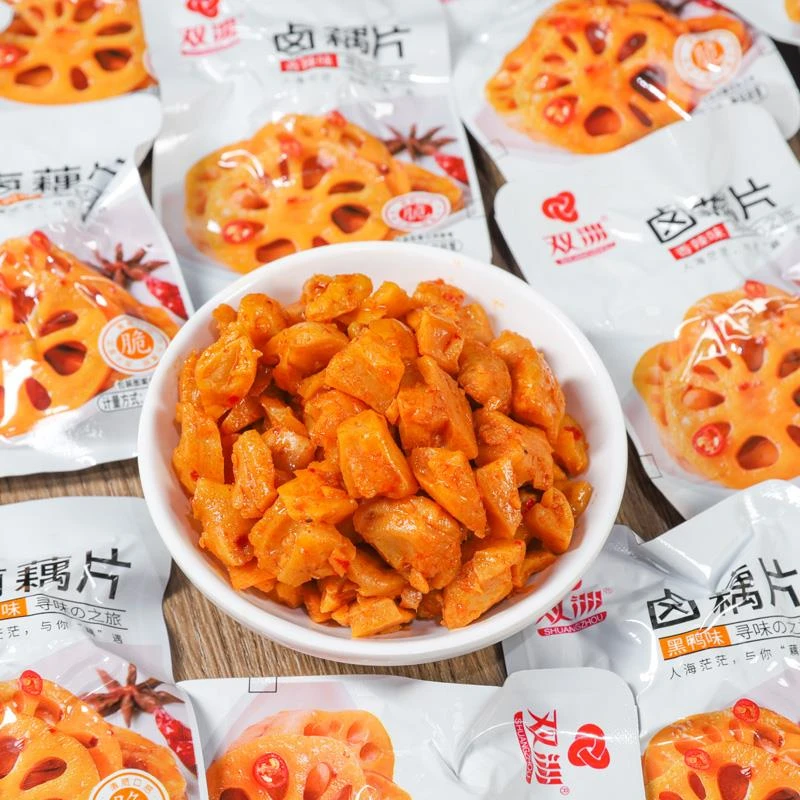 双洲香辣卤藕片黑鸭藕片脆藕香酥莲藕丁散装零食小吃休闲食品笋1g