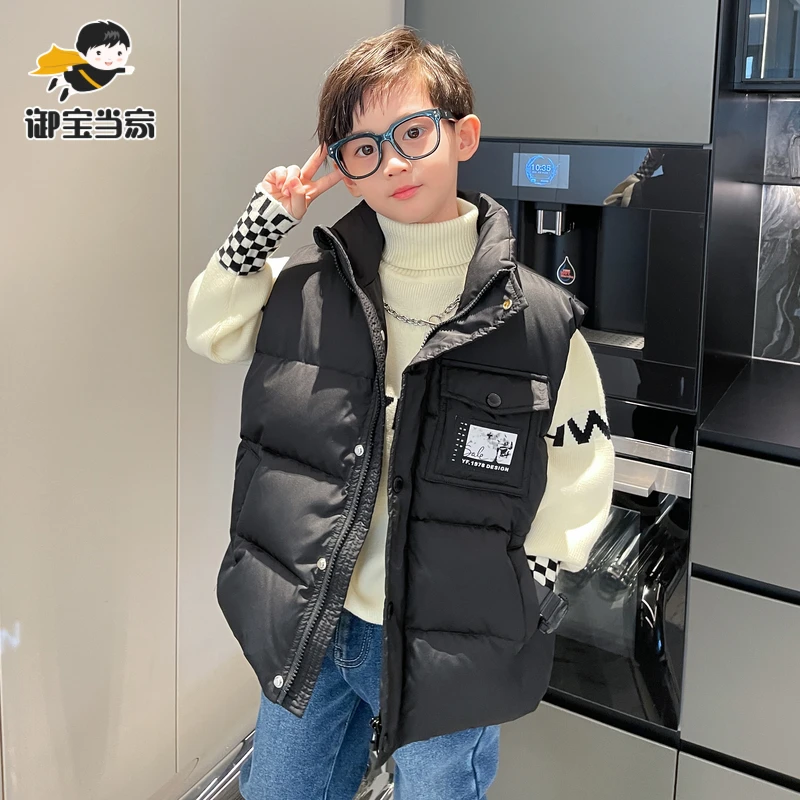 男童羽绒马甲秋冬新款大儿童外套坎肩加厚洋气男孩潮YB8073