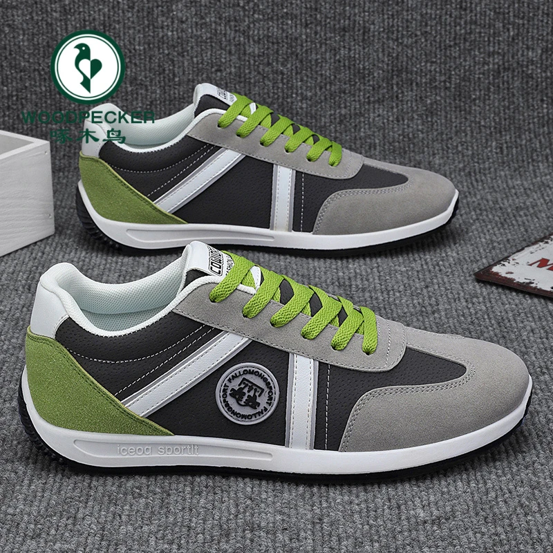 正品啄木鸟2025男鞋春季新款潮流休闲鞋平底百搭鞋潮流运动板鞋
