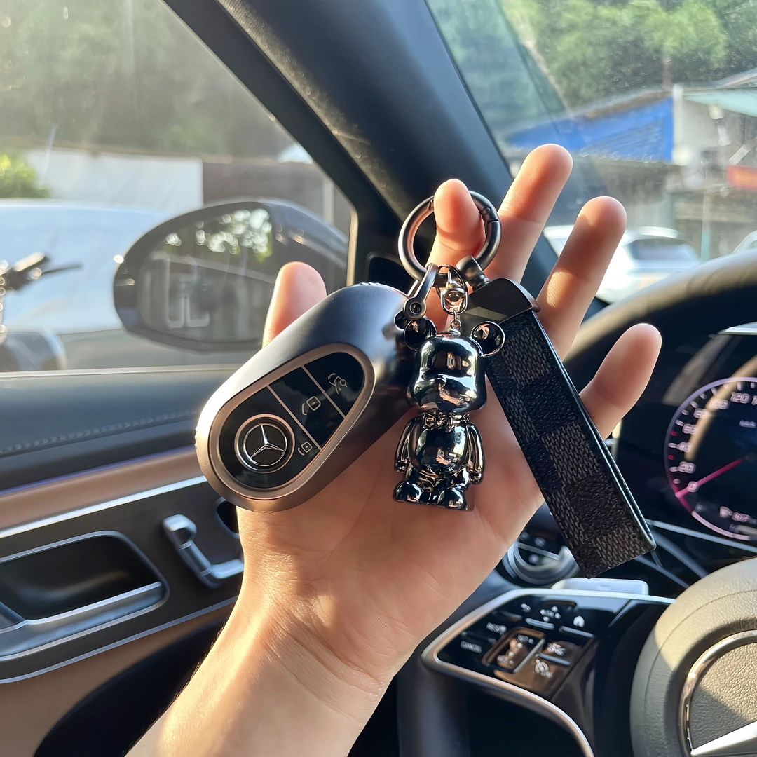 24款奔驰e300l c260l glc c200l男女钥匙套迈巴赫S级汽车全包壳扣