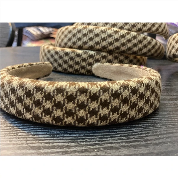 鹭青一 格纹布艺发箍LA21F002