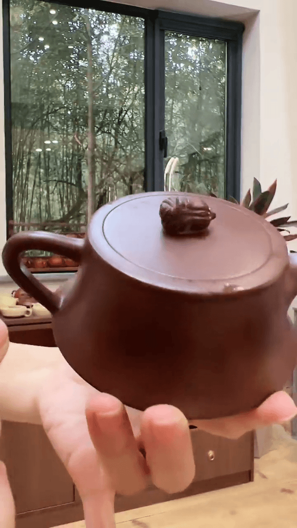 【闪购商品】紫砂茶叶罐紫泥 百财柱础