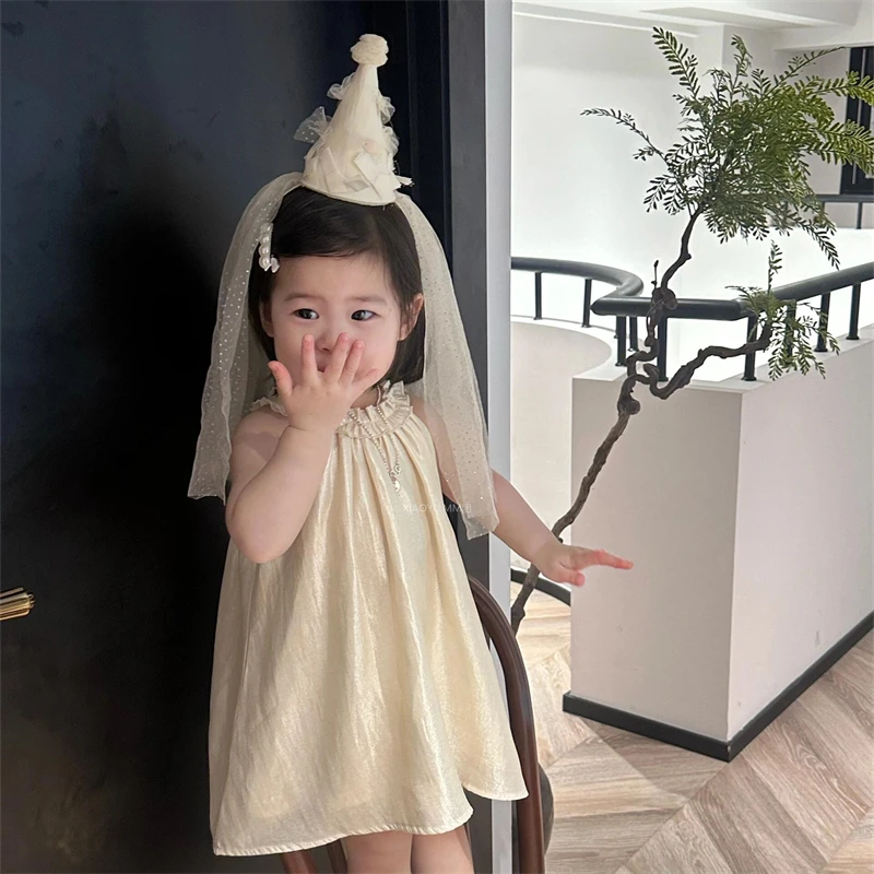 网红女孩儿童周岁公主宝宝派对头饰生日帽子带纱发箍装饰场景布置