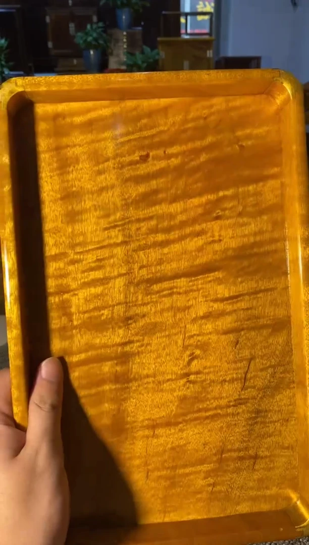 【闪购商品】金丝楠木艺金丝楠文承盘