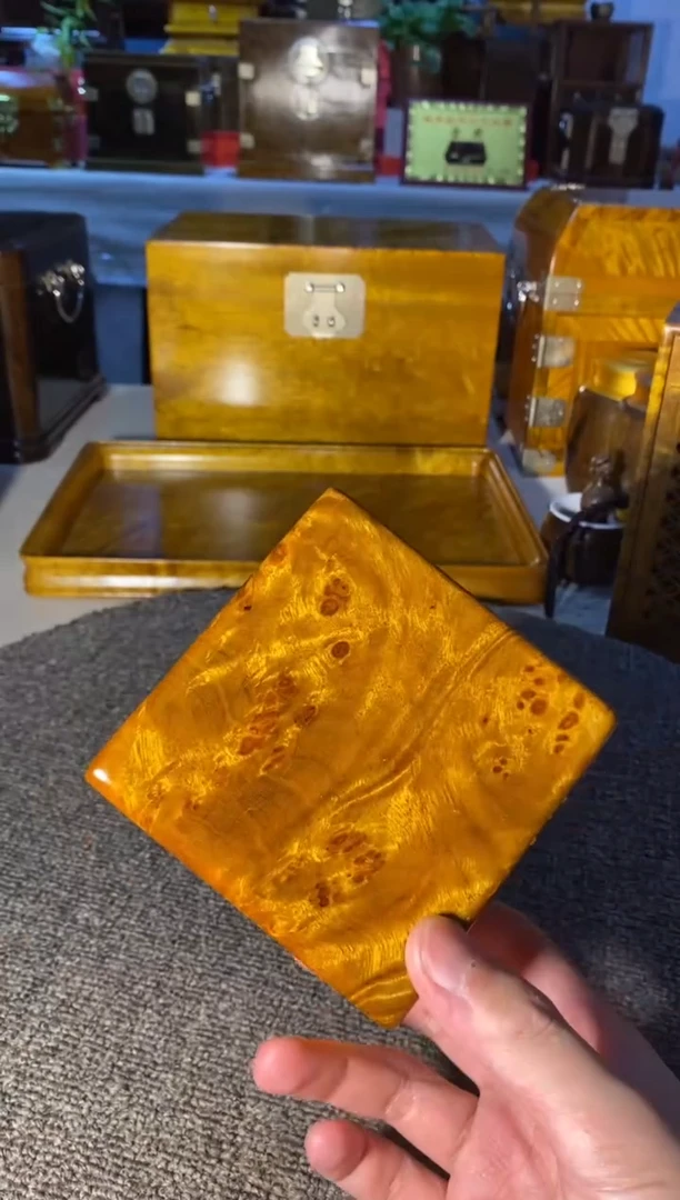 【闪购商品】金丝楠木艺金丝楠首饰盒F18