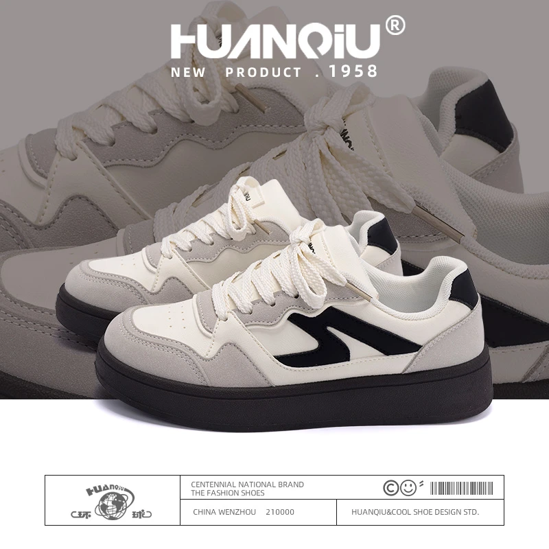 环球小白鞋2025春季上新开学超软舒适厚底学生韩版轻便舒适休闲鞋