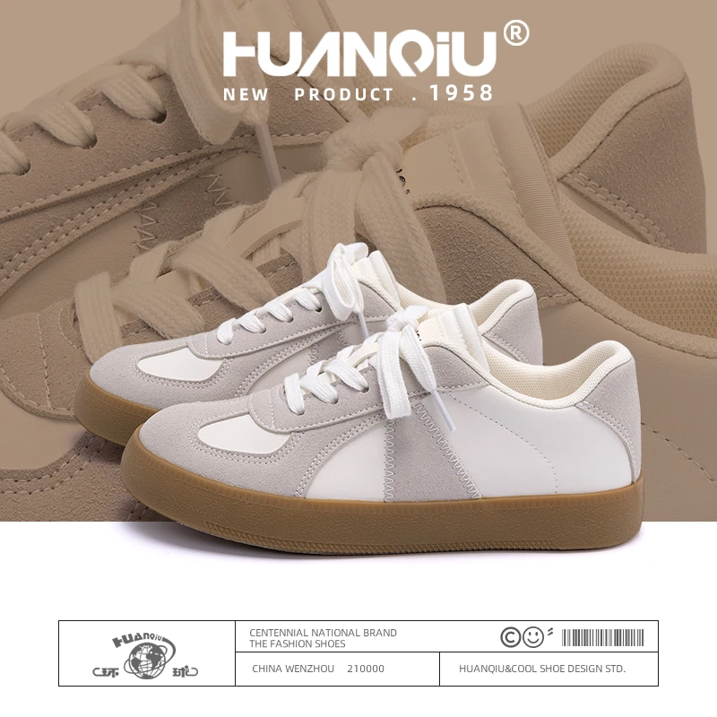 环球百搭基础复古简单板鞋2025春季新款高颜值学生德训鞋软底增高